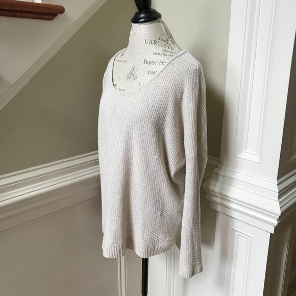 Anthropologie Charli Waffle Knit Sweater Womens Small Beige Cream Long Sleeve - Picture 6 of 11